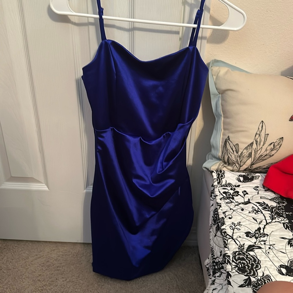 Blue mini dress